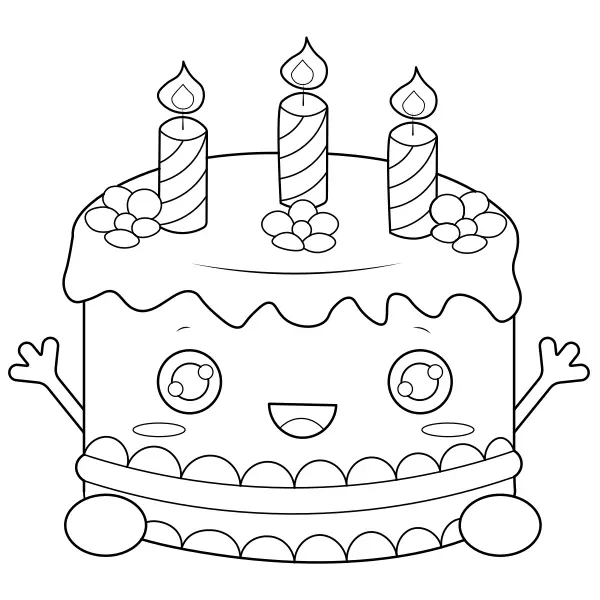 Una piccola torta di compleanno | Disegni da colorare online per bambini