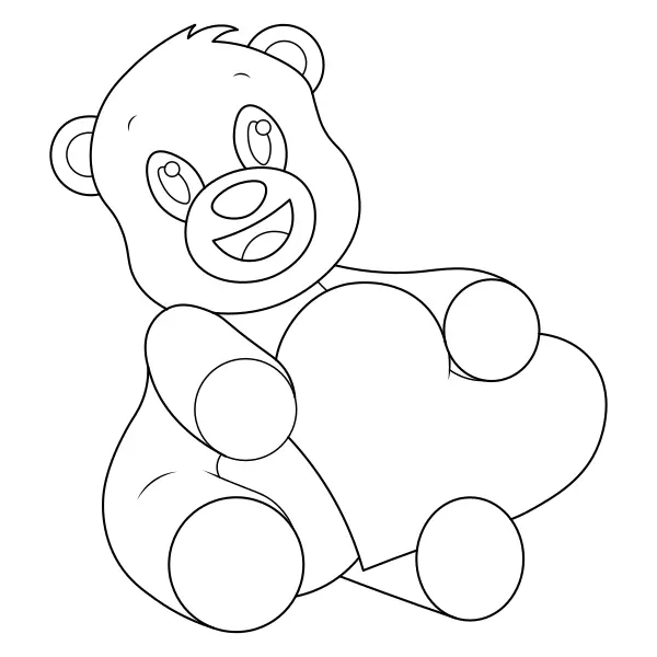 L’orso dal cuore grande | Disegni da colorare online per bambini