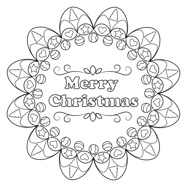 Mandala – Buon Natale | Disegni da colorare online per bambini