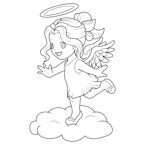 Piccolo angioletto | Disegni da colorare online per bambini