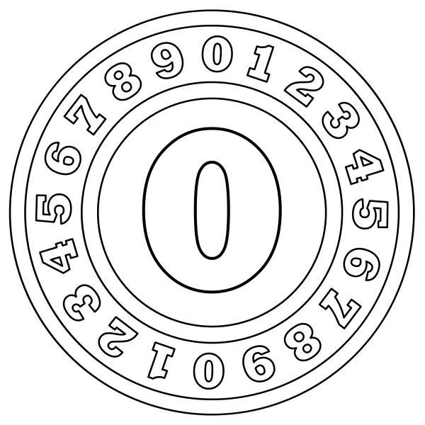 Numero 0 | Disegni da colorare online per bambini