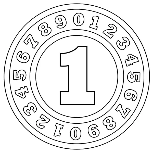 Numero 1 | Disegni da colorare online per bambini