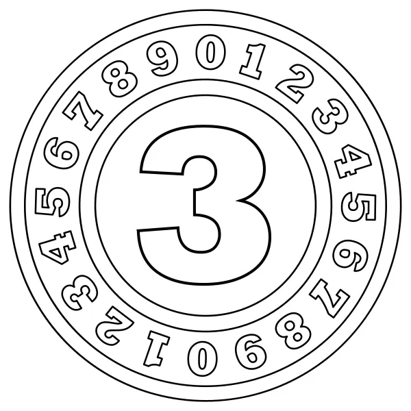 Numero 3 | Disegni da colorare online per bambini
