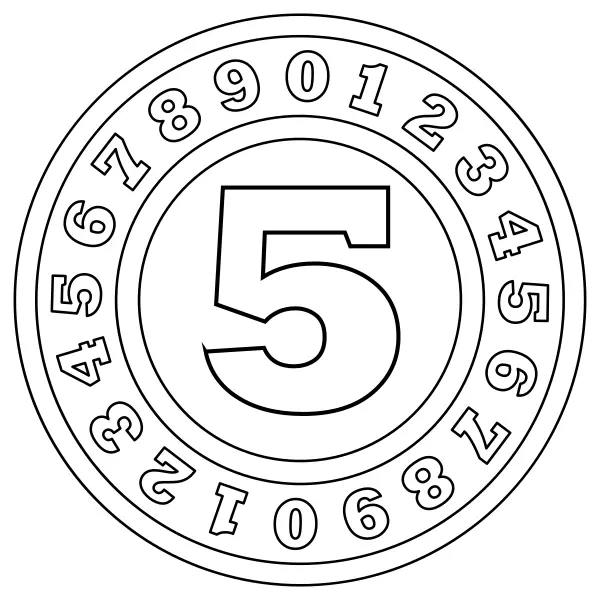 Numero 5 | Disegni da colorare online per bambini