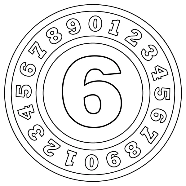 Numero 6 | Disegni da colorare online per bambini
