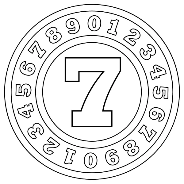 Numero 7 | Disegni da colorare online per bambini