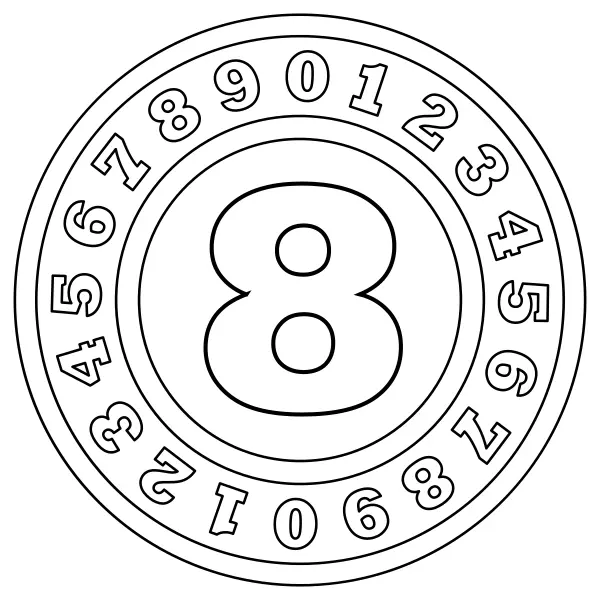 Numero 8 | Disegni da colorare online per bambini