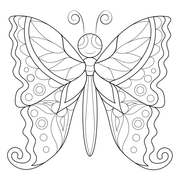 Mandala – farfalla | Disegni da colorare online per bambini