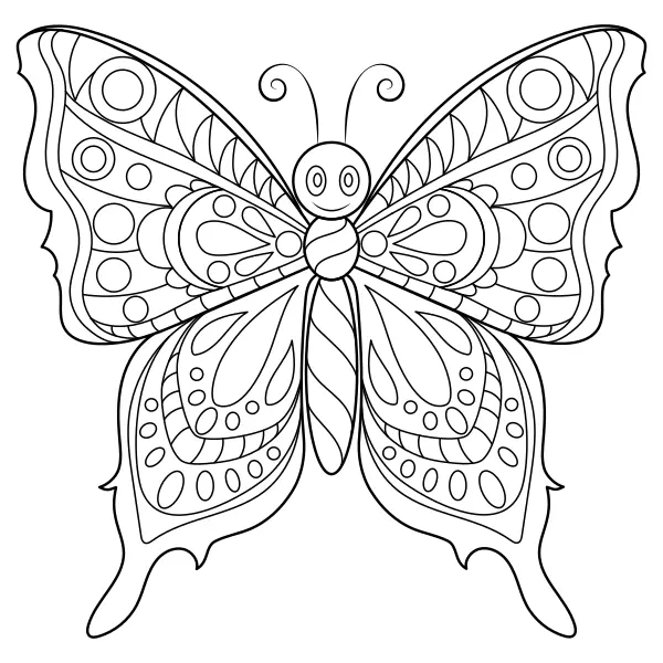 Mandala – Farfalla 2 | Disegni da colorare online per bambini