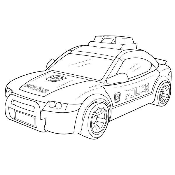 Auto della polizia | Disegni da colorare online per bambini