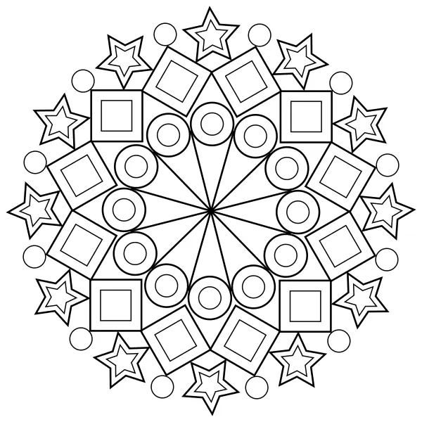 Mandala geometrica | Disegni da colorare online per bambini