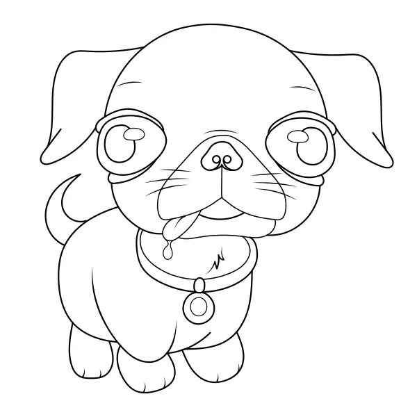Il cane strabico | Disegni da colorare online per bambini
