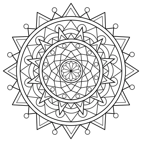 Mandala triangolare | Disegni da colorare online per bambini