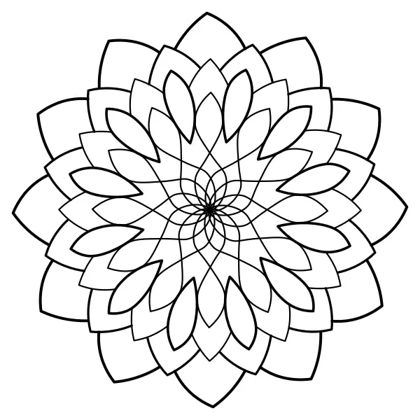 Mandala – fiore | Disegni da colorare online per bambini