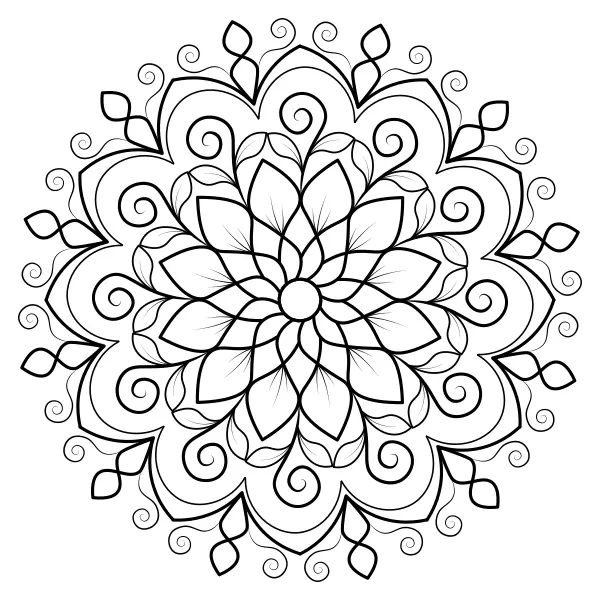 Mandala – Fiore 2 | Disegni da colorare online per bambini