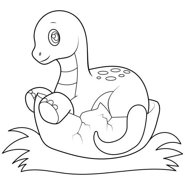 Dinosauro – Piccolo diplodoco | Disegni da colorare online per bambini