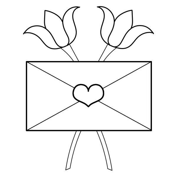 Lettera d’amore | Disegni da colorare online per bambini