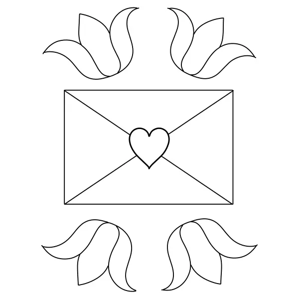 Lettera d’amore 2 | Disegni da colorare online per bambini