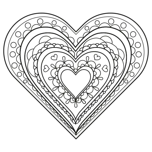 Mandala del cuore | Disegni da colorare online per bambini