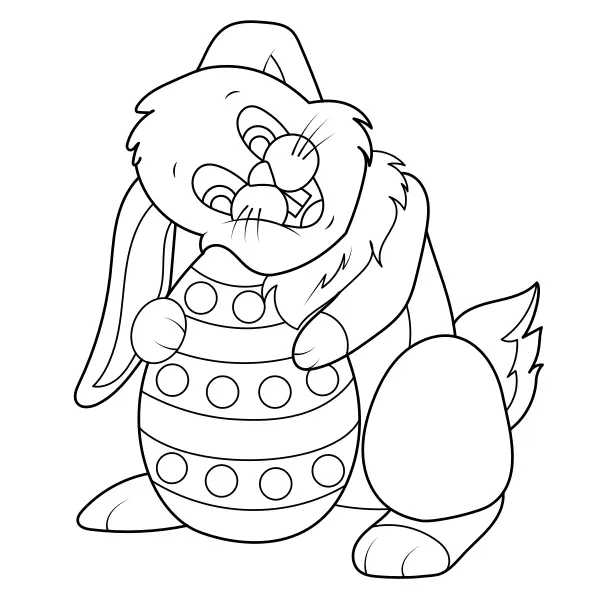 Il coniglietto di Pasqua | Disegni da colorare online per bambini