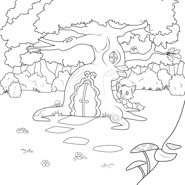 La foresta incantata | Disegni da colorare online per bambini