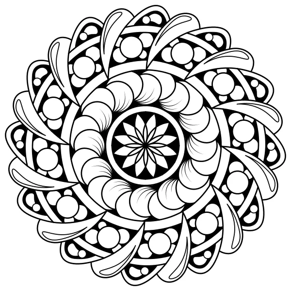 Mandala degli artigli | Disegni da colorare online per bambini