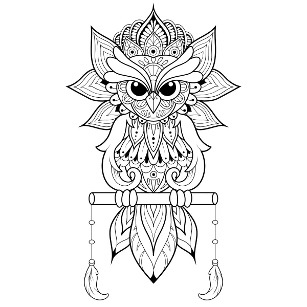 Mandala del gufo | Disegni da colorare online per bambini
