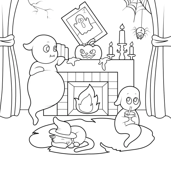 La casa dei fantasmi | Disegni da colorare online per bambini