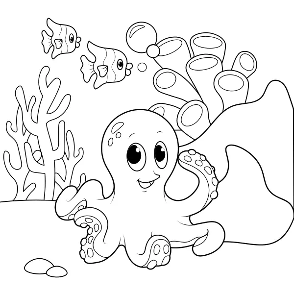 Polpo | Disegni da colorare online per bambini