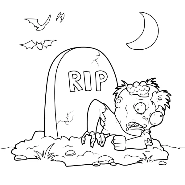 Zombie di Halloween | Disegni da colorare online per bambini