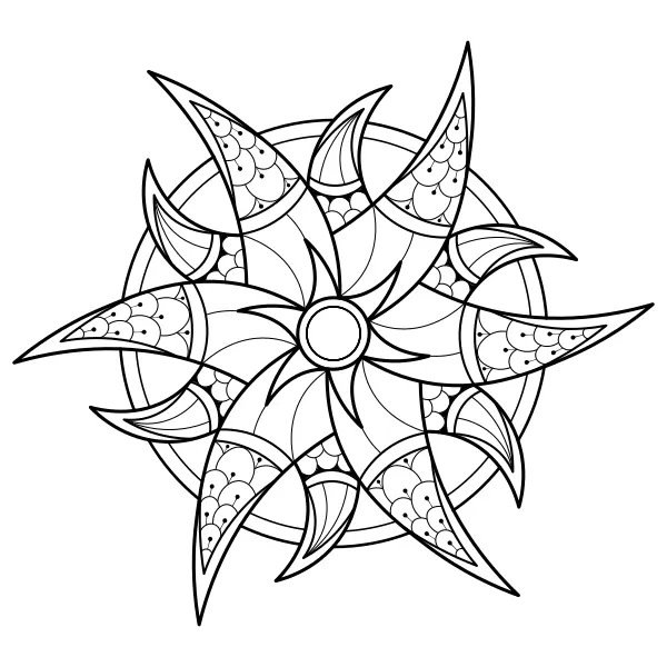 Mandala stellare | Disegni da colorare online per bambini