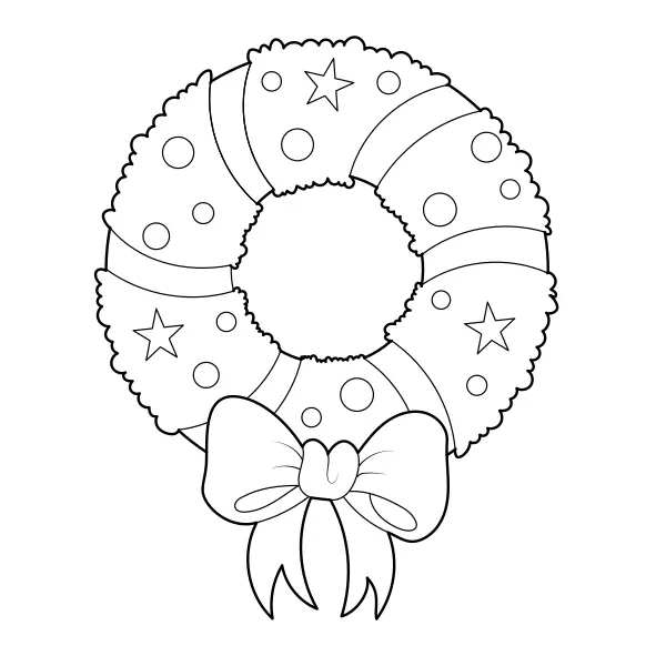 Ghirlanda natalizia | Disegni da colorare online per bambini
