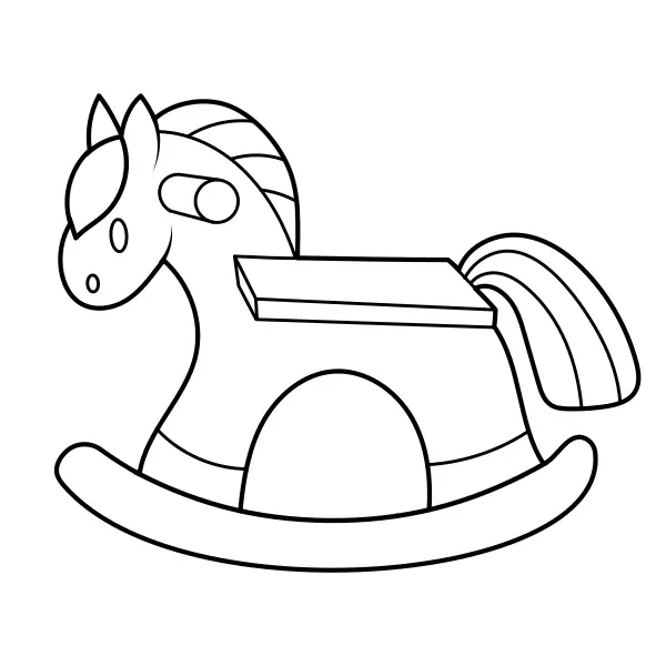 Cavallino a dondolo | Disegni da colorare online per bambini