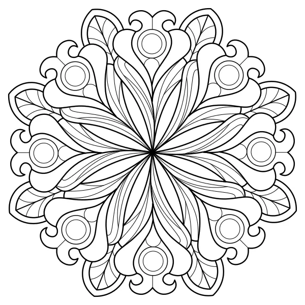 Mandala floreale | Disegni da colorare online per bambini