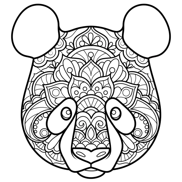 Mandala – Panda | Disegni da colorare online per bambini