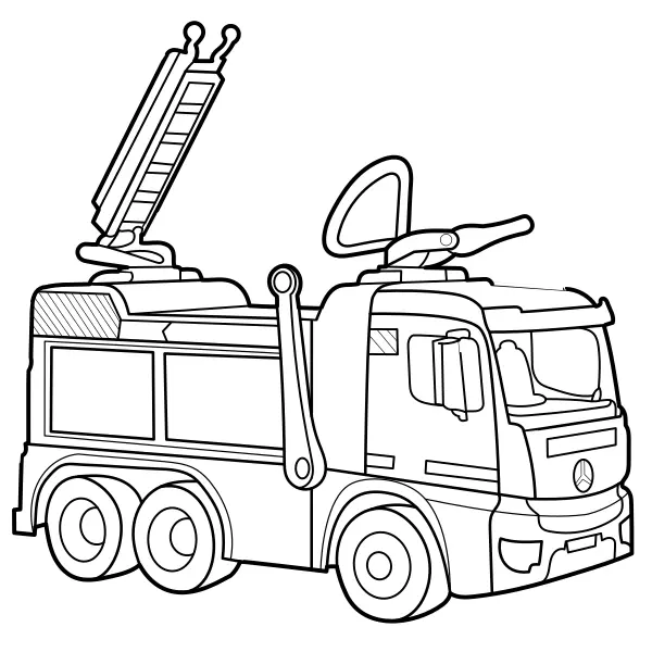 Autopompa dei vigili del fuoco | Disegni da colorare online per bambini