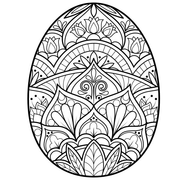 Mandala – L’uovo | Disegni da colorare online per bambini