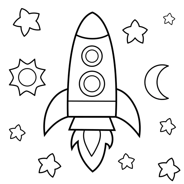 Razzo | Disegni da colorare online per bambini
