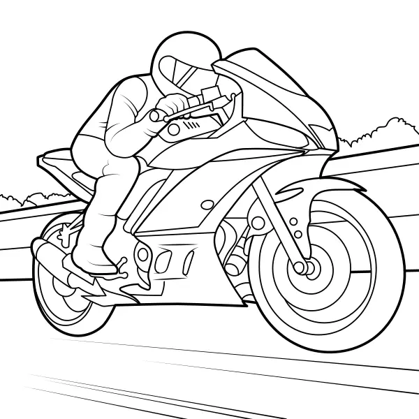 Motociclista | Disegni da colorare online per bambini