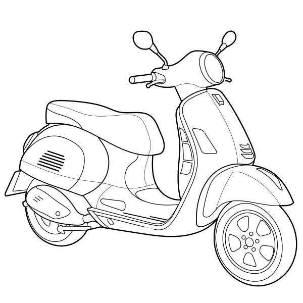 Scooter | Disegni da colorare online per bambini