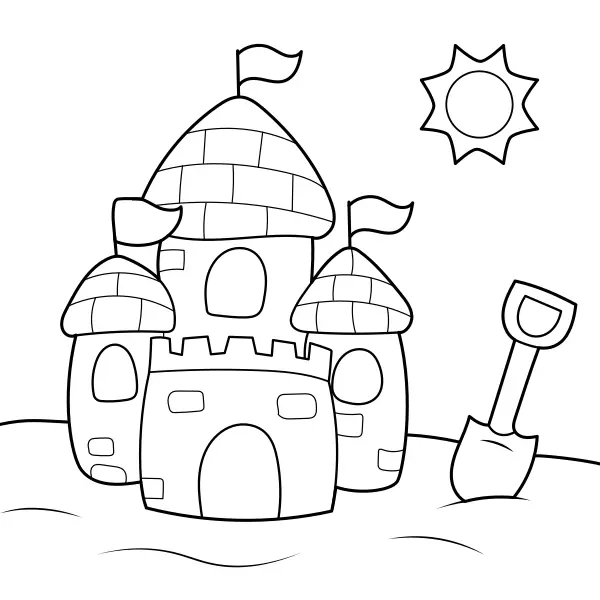 Castello di sabbia | Disegni da colorare online per bambini