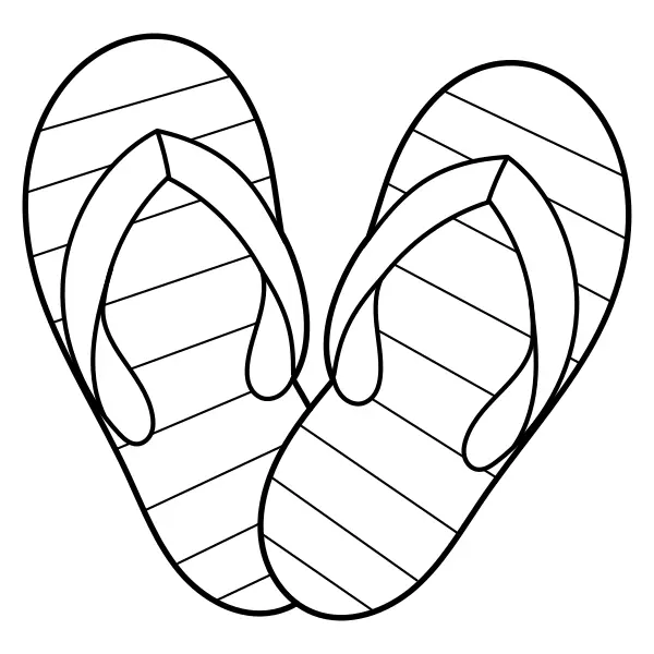 Ciabatte da spiaggia | Disegni da colorare online per bambini