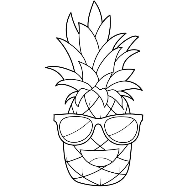 L’ananas felice | Disegni da colorare online per bambini