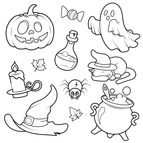 Motivi di Halloween | Disegni da colorare online per bambini