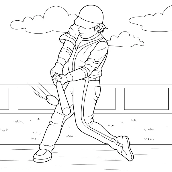 Giocatore di baseball | Disegni da colorare online per bambini