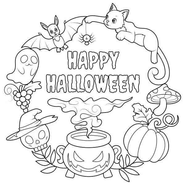 Buon Halloween | Disegni da colorare online per bambini