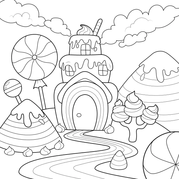 Il mondo delle caramelle | Disegni da colorare online per bambini