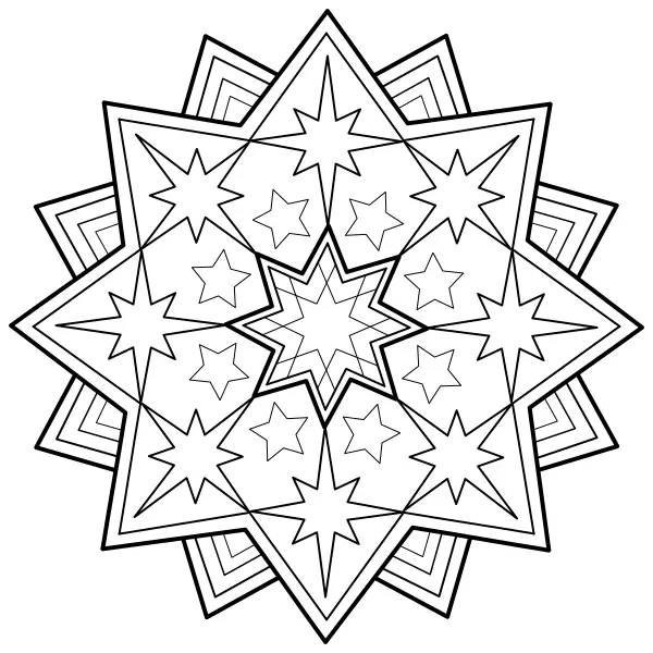 Mandala – Stella | Disegni da colorare online per bambini