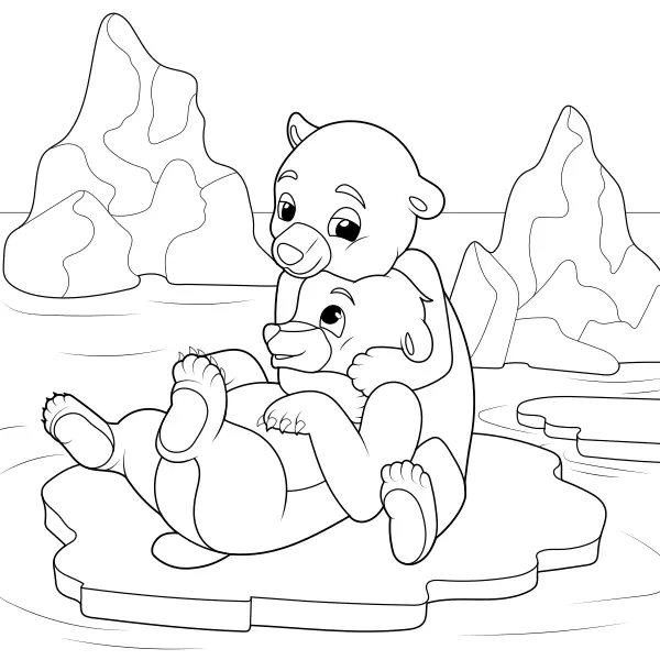 L’abbraccio dell’orso | Disegni da colorare online per bambini
