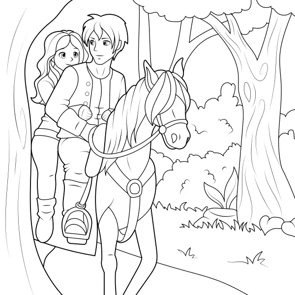 Passeggiata nel bosco | Disegni da colorare online per bambini